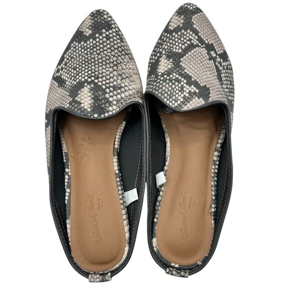 Universal Thread Women's Beige Leather Snake‎ Print Mules Size 7.5 - Picture 6 of 10